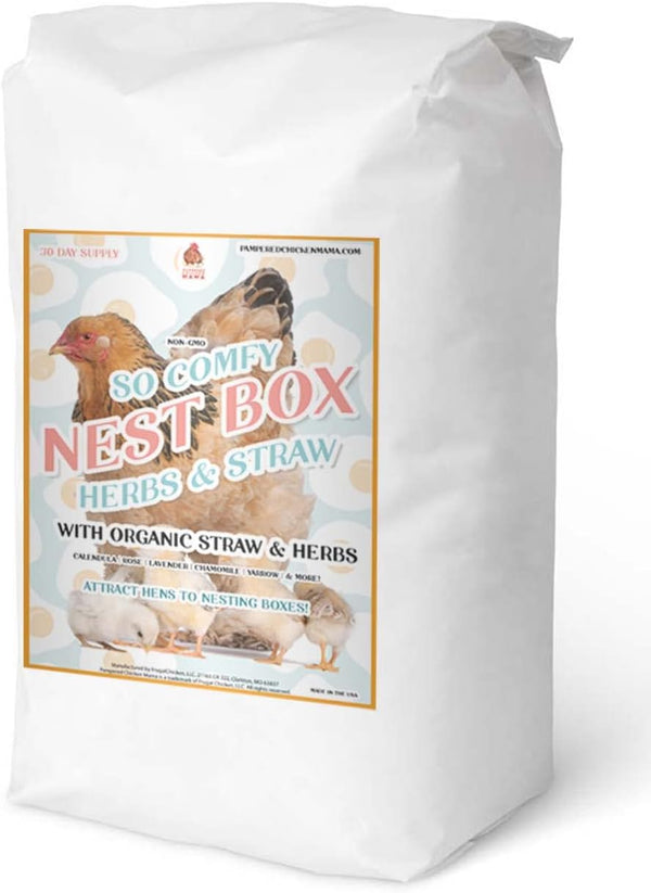 So Comfy Nesting Box Herbs & Straw - Mixture of Sterilized Organic Straw & Non-GMO Herbs