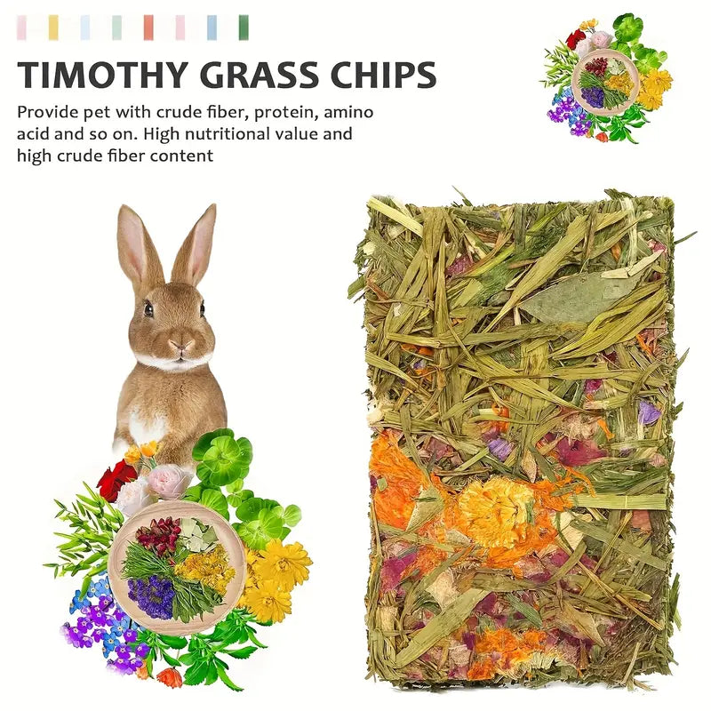 Assorted Flower And Grass Chips for Rabbits and Small Animals (pack of ...