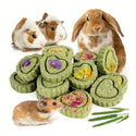 Natural Timothy Hay and Flowers Teething Toys: Suitable For Hamsters, Rabbits, Mice And Other Small Animals
