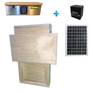 Small Chicken Coop Solar Door