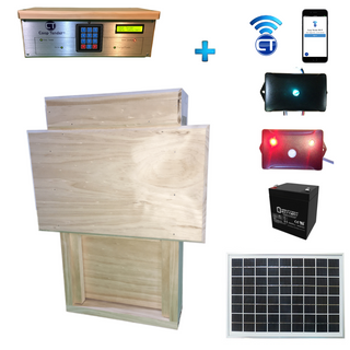 Small Solar WiFi Chicken Coop Door + Predator Detect Bundle