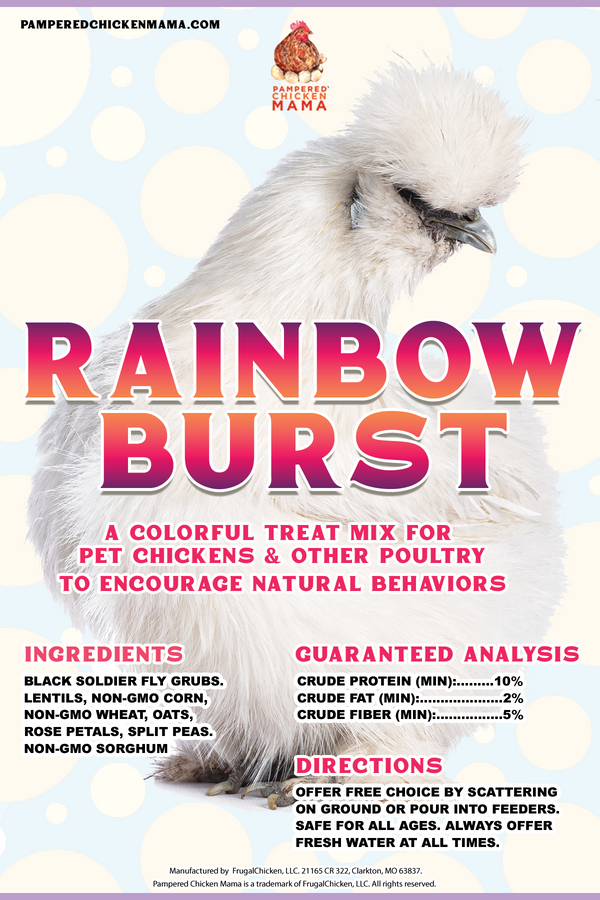 rainbow burst label states guaranteed analysis crude protein 10 percent crude fat 2 percent crude fiber 5 percent