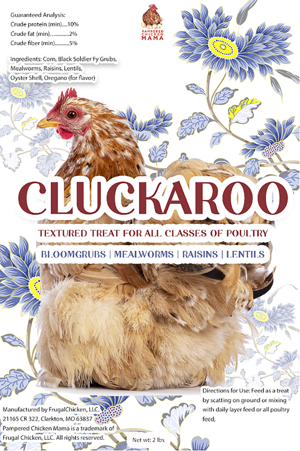 CLUCKAROO Textured Herbal & Dried Insect Treat For Pet Chickens