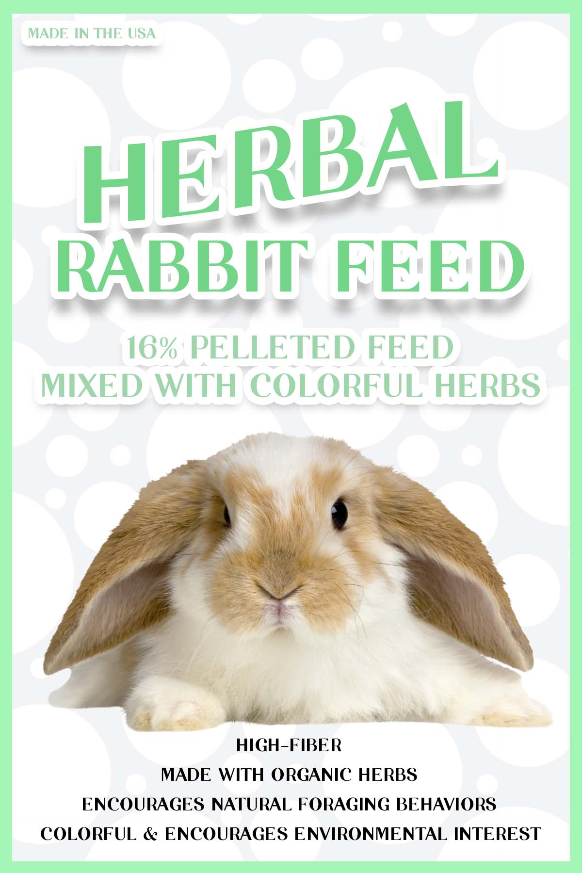 Organic rabbit feed outlet