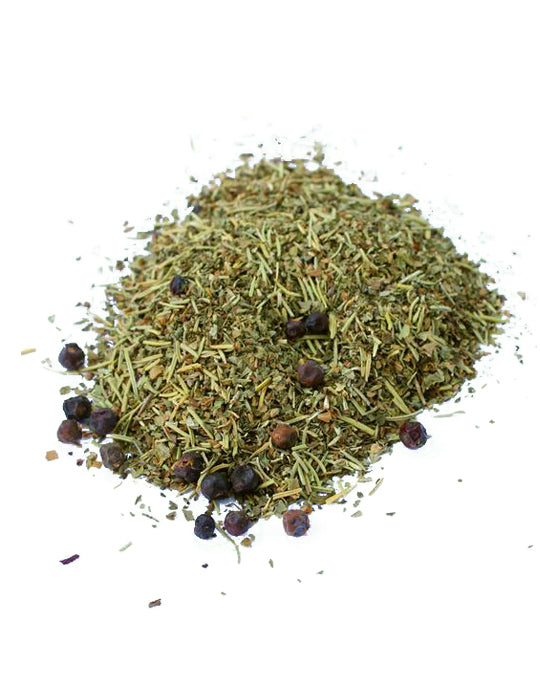 mitesbgone coop herbs with diatomaceous earth isolated on white