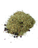 mitesbgone coop herbs with diatomaceous earth isolated on white