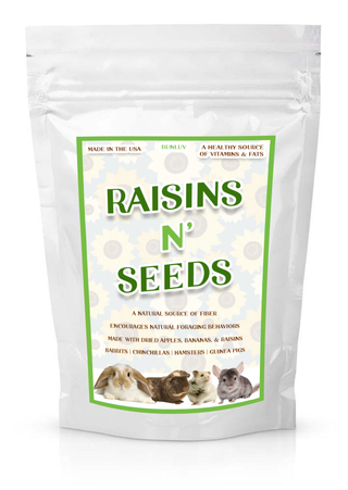 BunLuv Raisins N’ Seeds Treat For Rabbits, Guinea Pigs, Chinchillas, & Hamsters